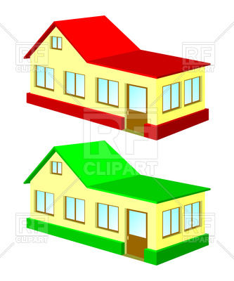 333x400 Two House Royalty Free Vector Clip Art Image