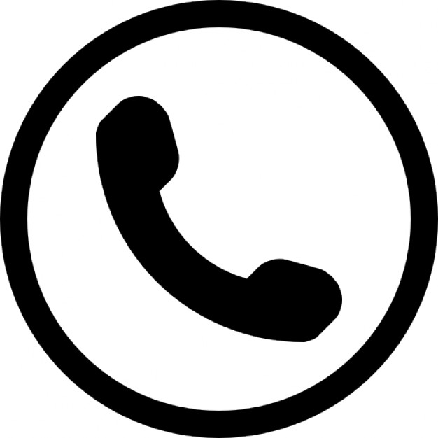 626x626 Auricular Phone Symbol In A Circle Icons Free Download