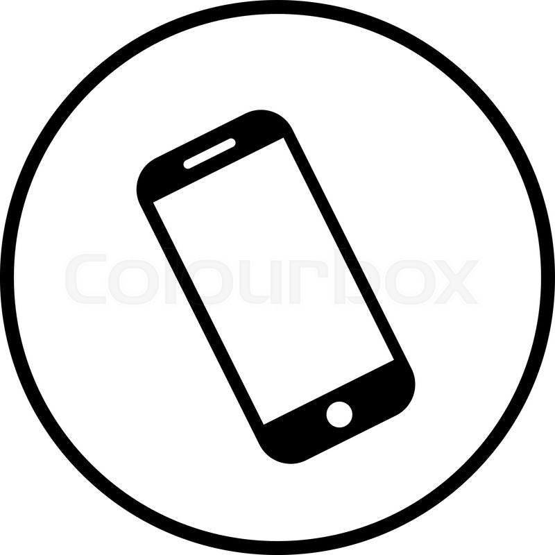 800x800 Phone In A Circle Stock Vector Colourbox