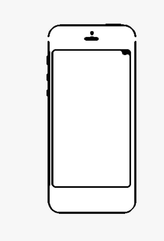 650x956 Vector Line Mobile Phone Line Drawing, Vector, Cartoon Hand