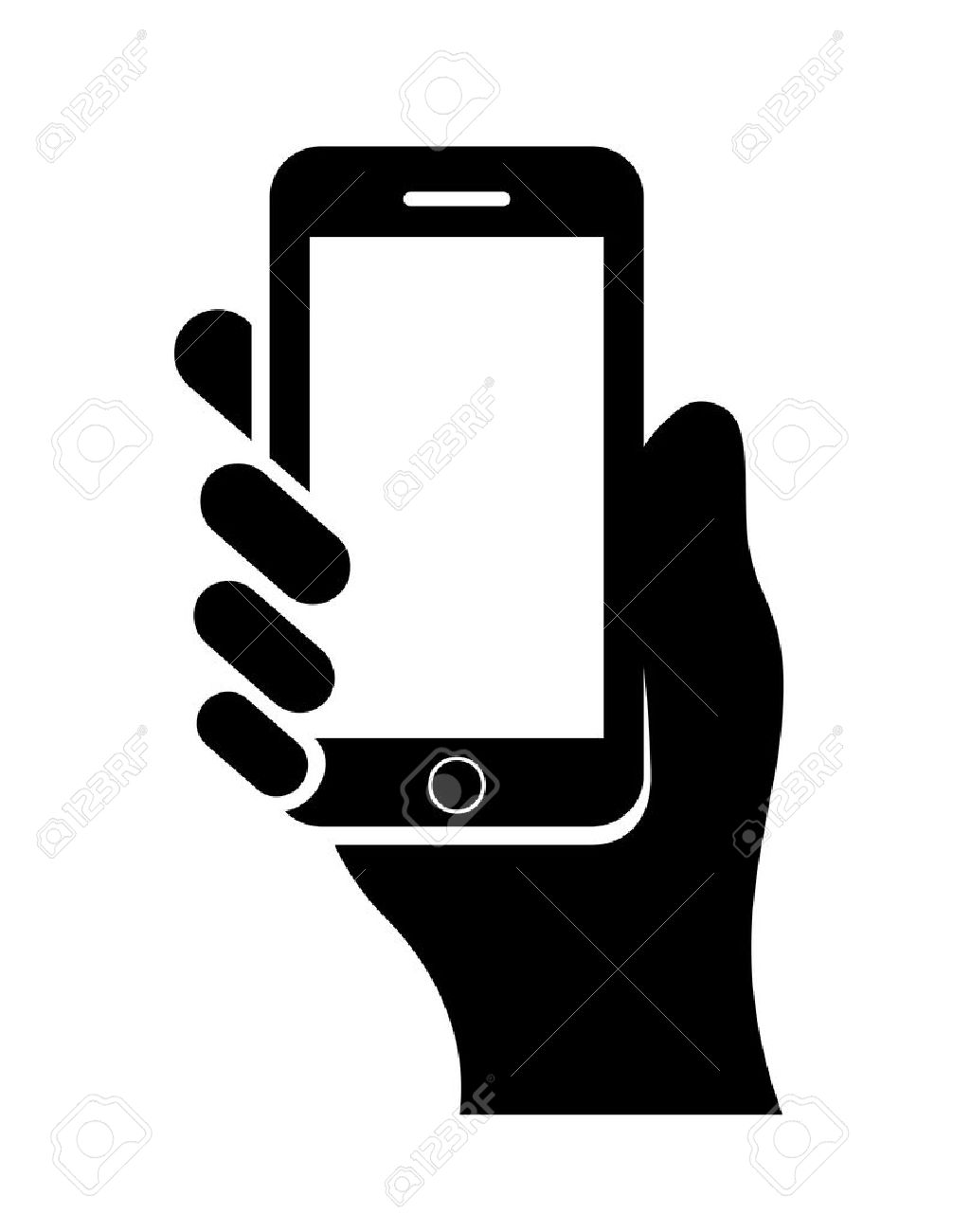 1006x1300 Hand With Cell Phone Royalty Free Cliparts, Vectors, And Stock