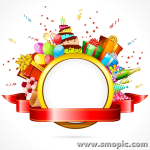 300x300 Smopic Com Free Vector Birthday Photo Frame Wreath Illustrator