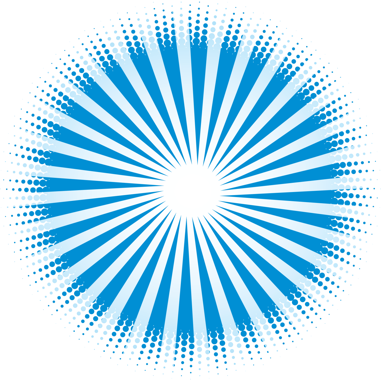 1500x1500 Vector For Free Use Halftone Sunbeams Vector