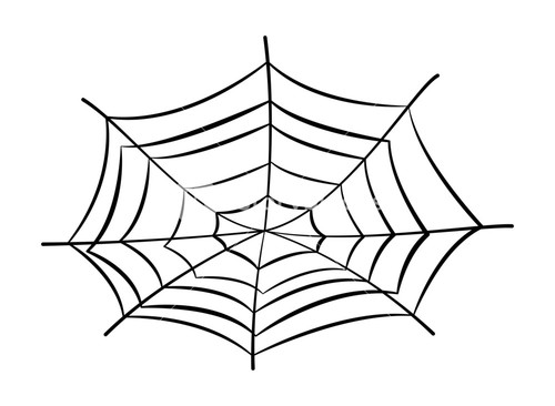 500x366 Halloween Spider Web Vector Royalty Free Stock Image