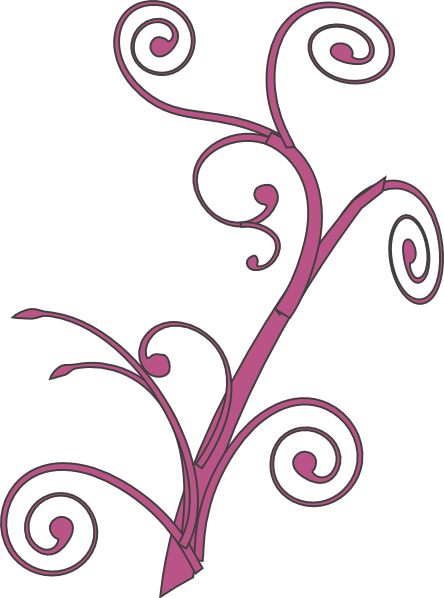 444x598 Rose Branch Swirl Svg Clip Arts Download