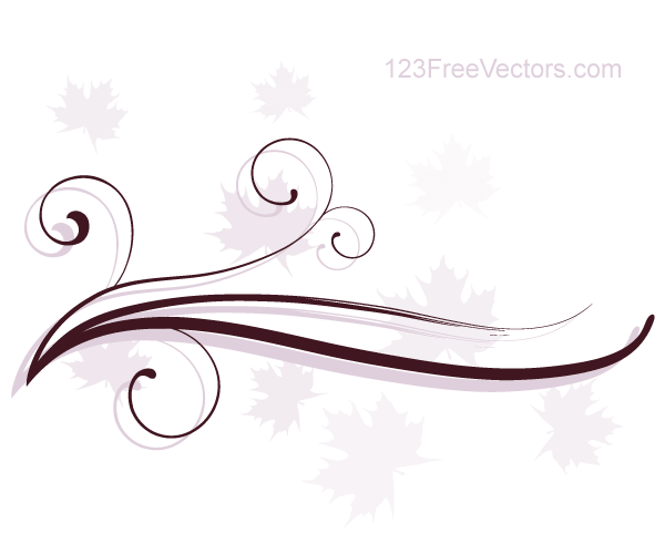 600x500 Abstract Swirl Floral Vector Background 123freevectors