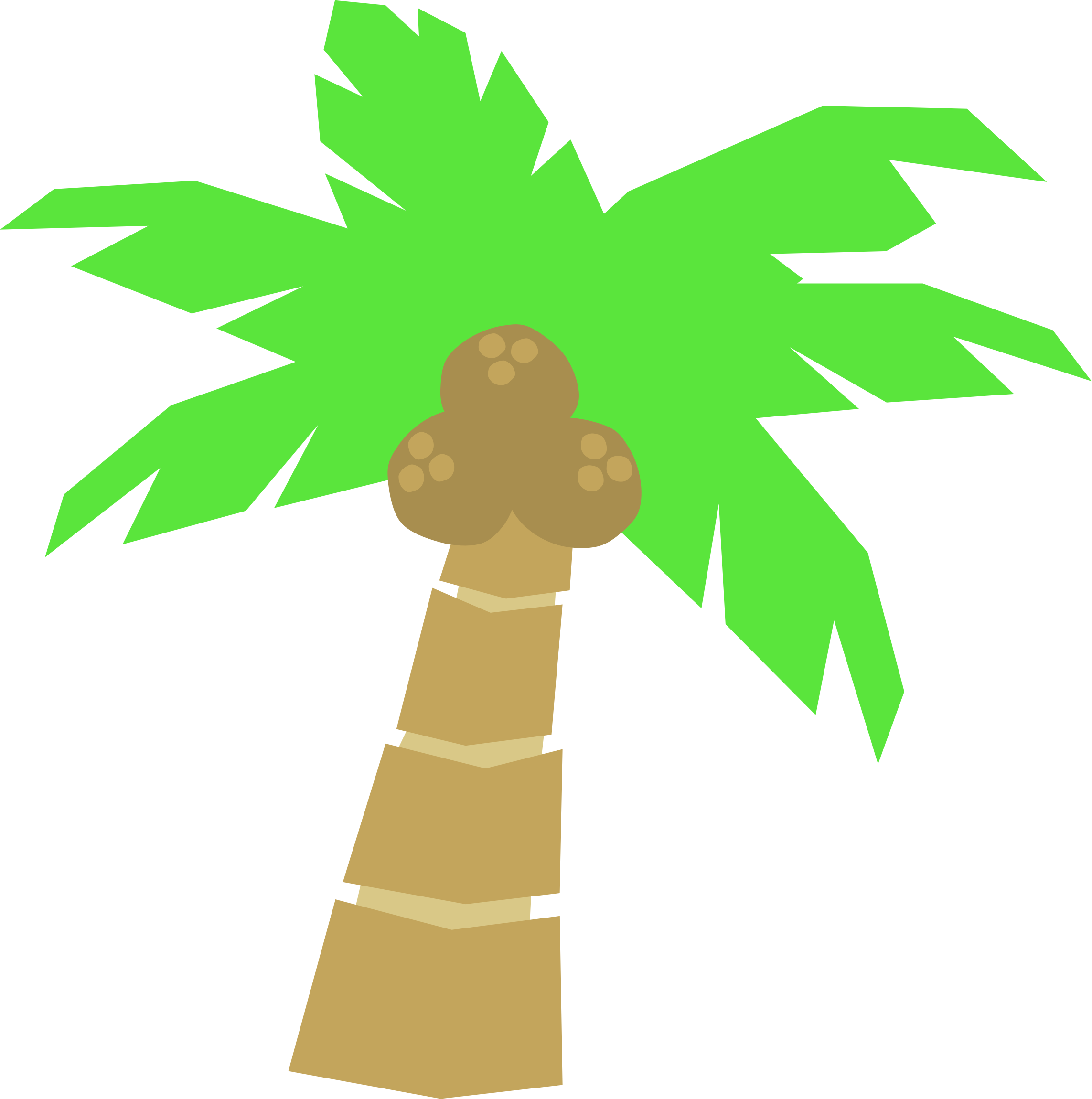 2286x2301 Vector Palm Trees Clip Art