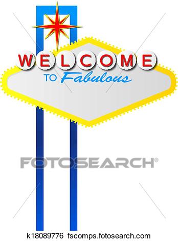 348x470 Clip Art Of Blank Vegas Sign K18089776