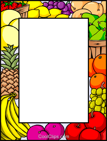 363x480 Fruit Border Clipart
