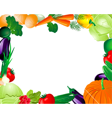380x400 Vegetable Border Clipart