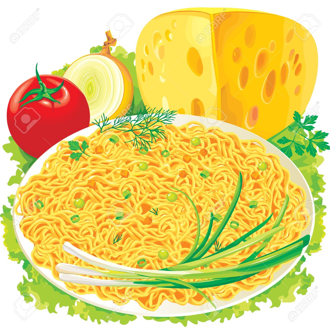 1300x1300 Vegetable Noodles Clipart