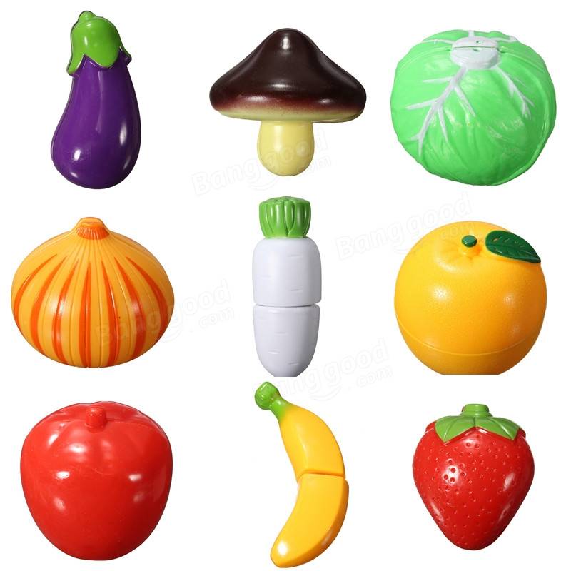 800x800 20pcs Fun Cut Fruit Vegetables Kitchen Play Set Cutting Pieces
