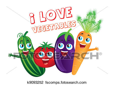450x338 Clipart Of Vegetables Cartoons K9093252