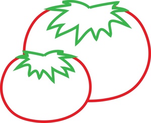 300x244 Vegetables Outline Clipart
