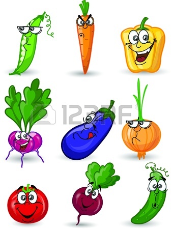 338x450 Cartoon Vegetables With Faces Royalty Free Cliparts, Vectors,