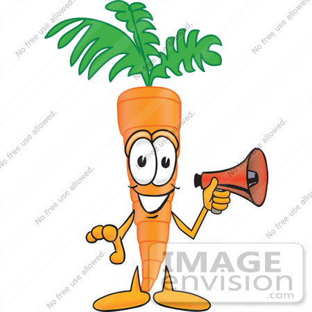 450x450 Clip Art Graphic Of An Organic Veggie Carrot Mascot Character