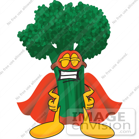 450x450 Clip Art Graphic Of A Broccoli Mascot Character Wearing A Mask