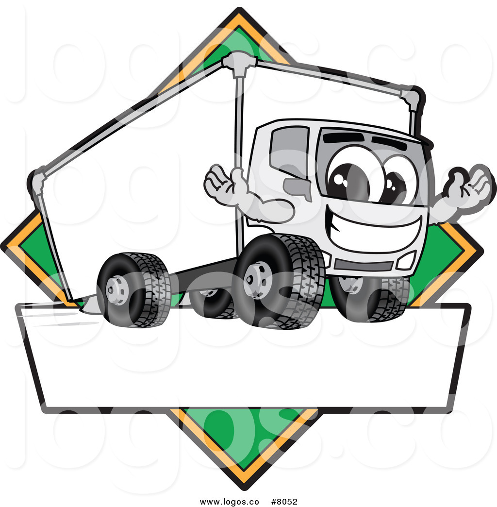 1024x1044 Royalty Free Clip Art Vector Logo Of A Delivery Big Rig Truck
