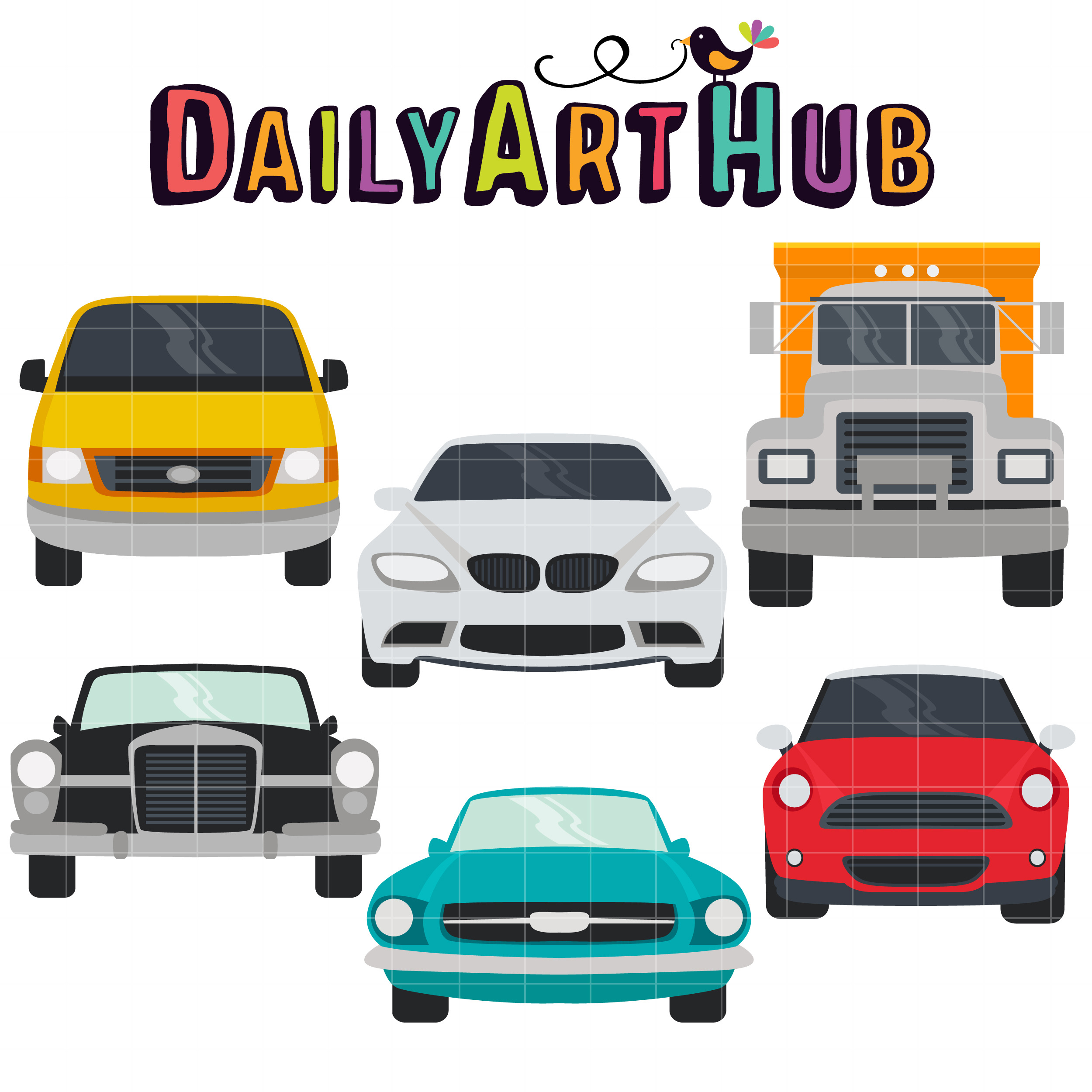 2500x2500 Vehicle Front Clip Art Set Daily Art Hub