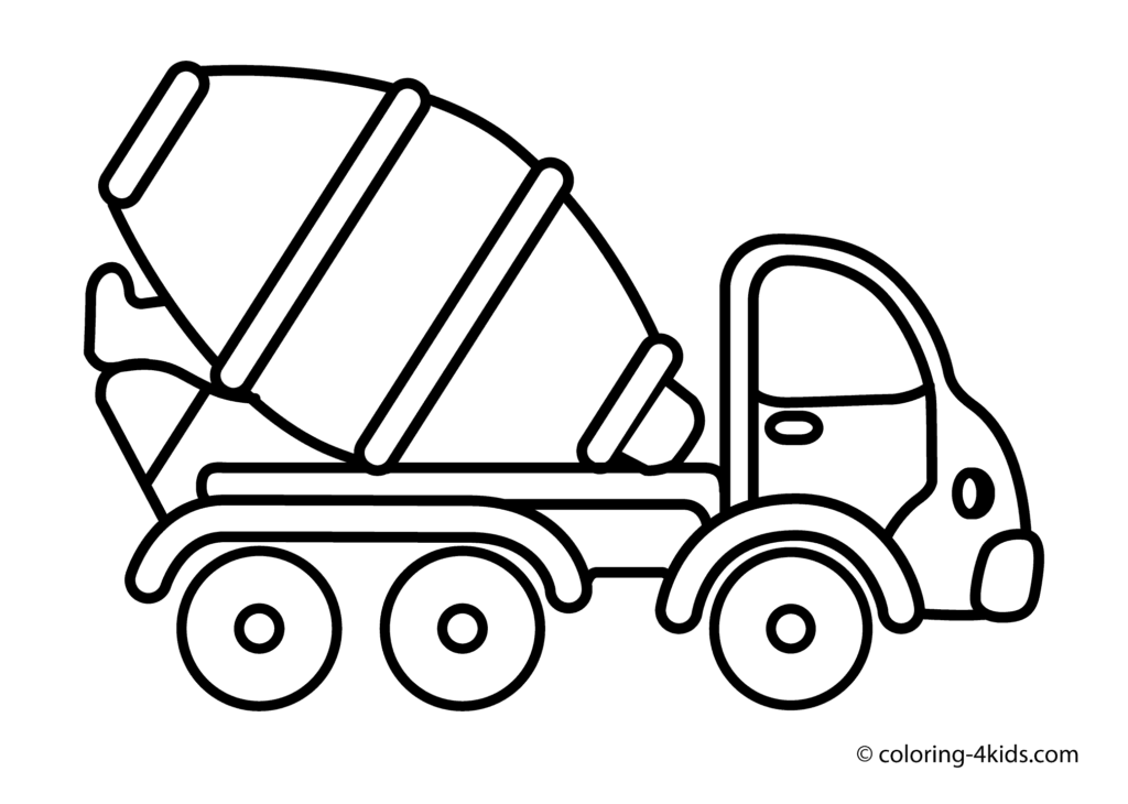 1024x730 Cement Mixer Truck Transportation Coloring Pages For Trucks