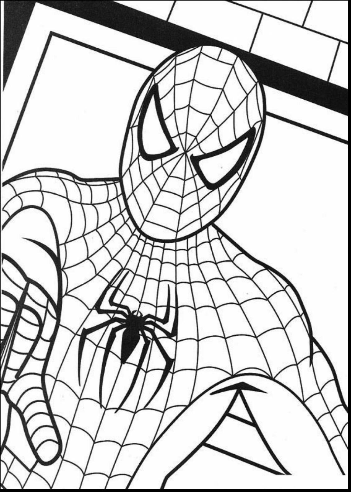 1126x1580 Superb Spider Man And Venom Coloring Pages With Spiderman Color