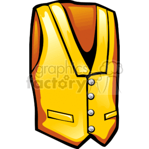 300x300 Royalty Free A Single Gold Vest With Silver Buttons 156811 Vector