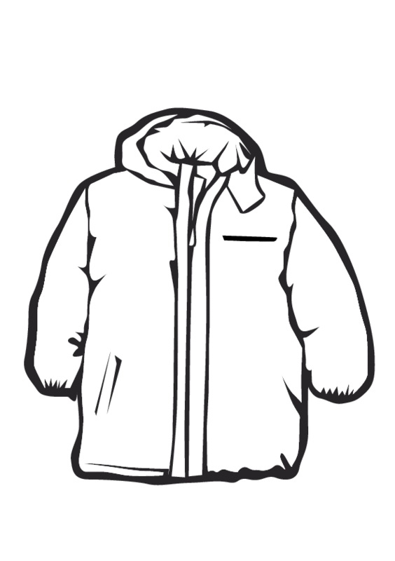 564x800 Coat Clipart Black And White