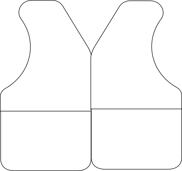 600x563 Black And White Vest Clip Art