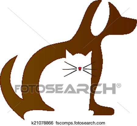 450x416 Clip Art Of Dog And Cat Veterinary Logo K21078866