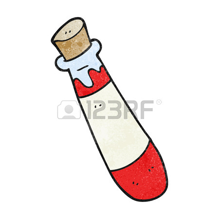 450x450 Freehand Textured Cartoon Vial Of Blood Royalty Free Cliparts