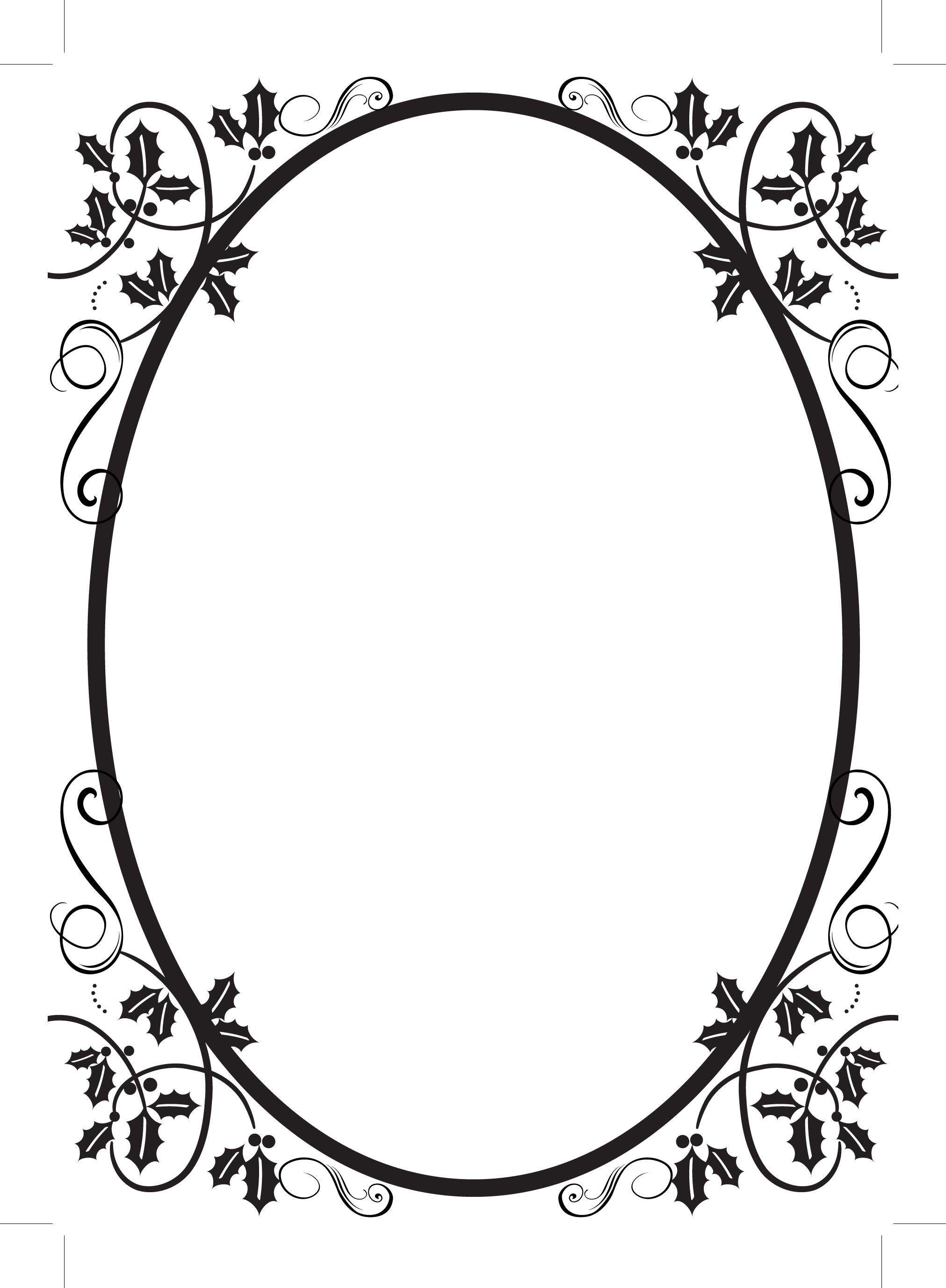 2023x2755 Hd Flourish Frame Oval Vector Pictures