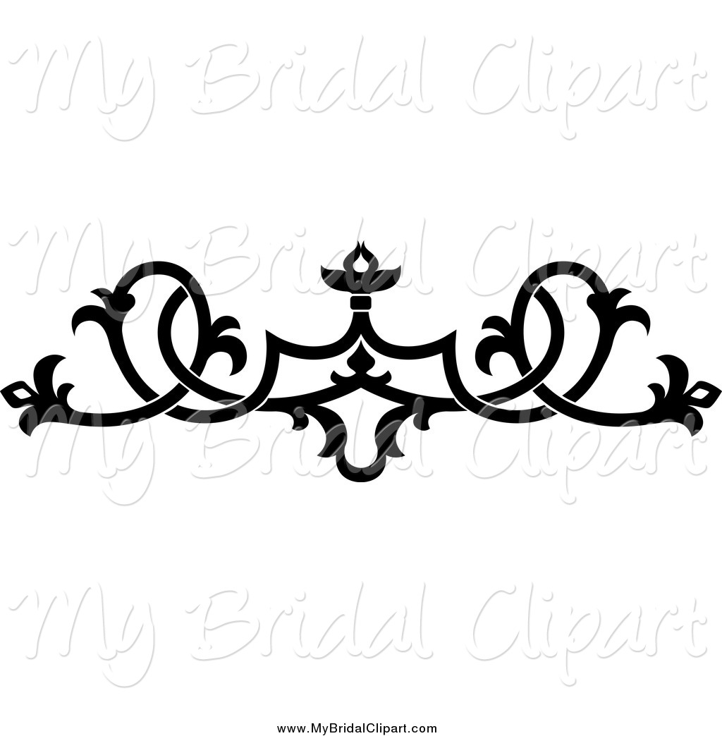 1024x1044 Bridal Clipart Of A Black And White Floral Victorian Wedding