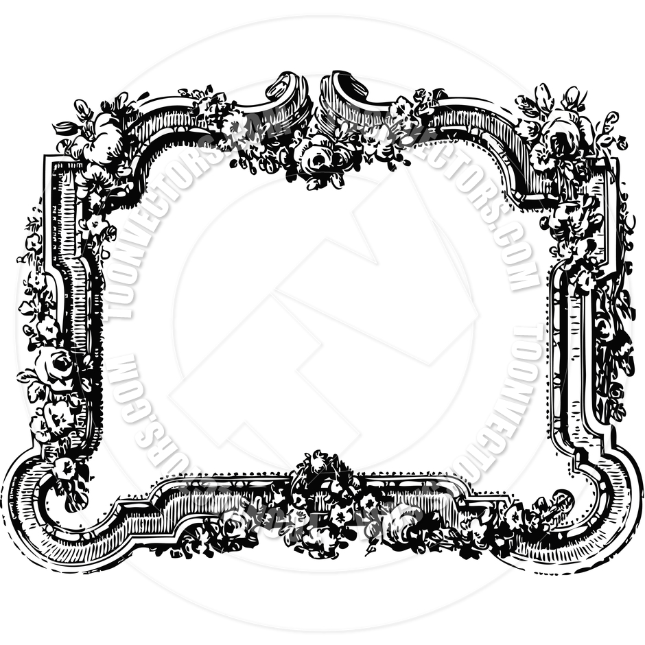 940x940 Vector Victorian Floral Frame By Createfirst Toon Vectors Eps