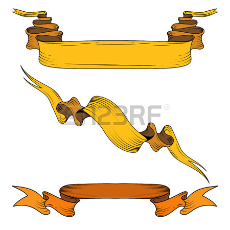 450x450 Banner. Classic Tape. Vector Engraving. Scrapbooking Victorian