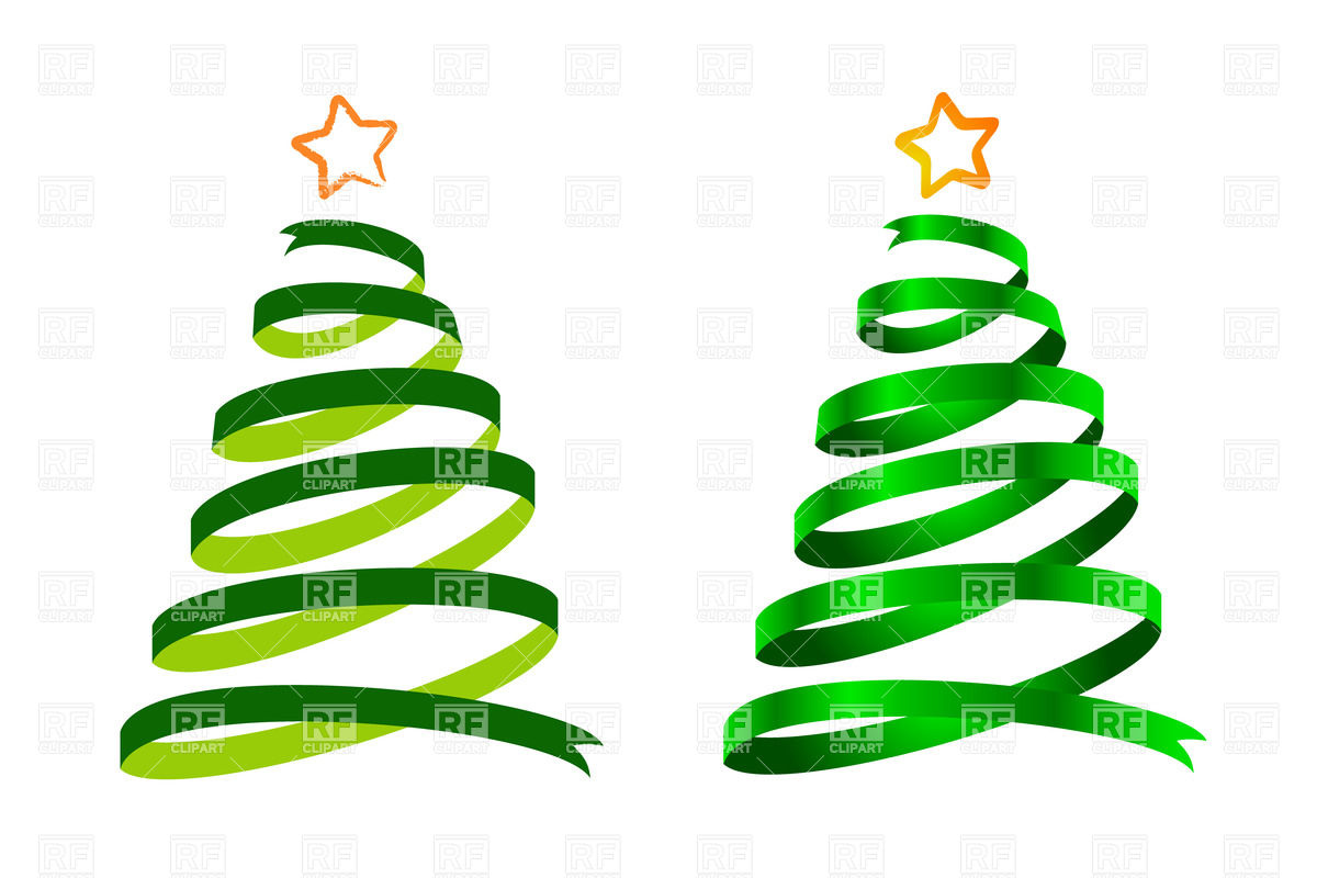 1200x800 Christmas Tree Ribbon Clipart