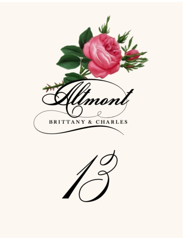 376x490 Flower Graphics Rose Graphics Wedding Table Numbers Rose Wedding