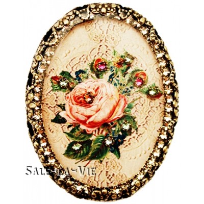 400x400 Negrin Victorian Rose Cameo Brooch