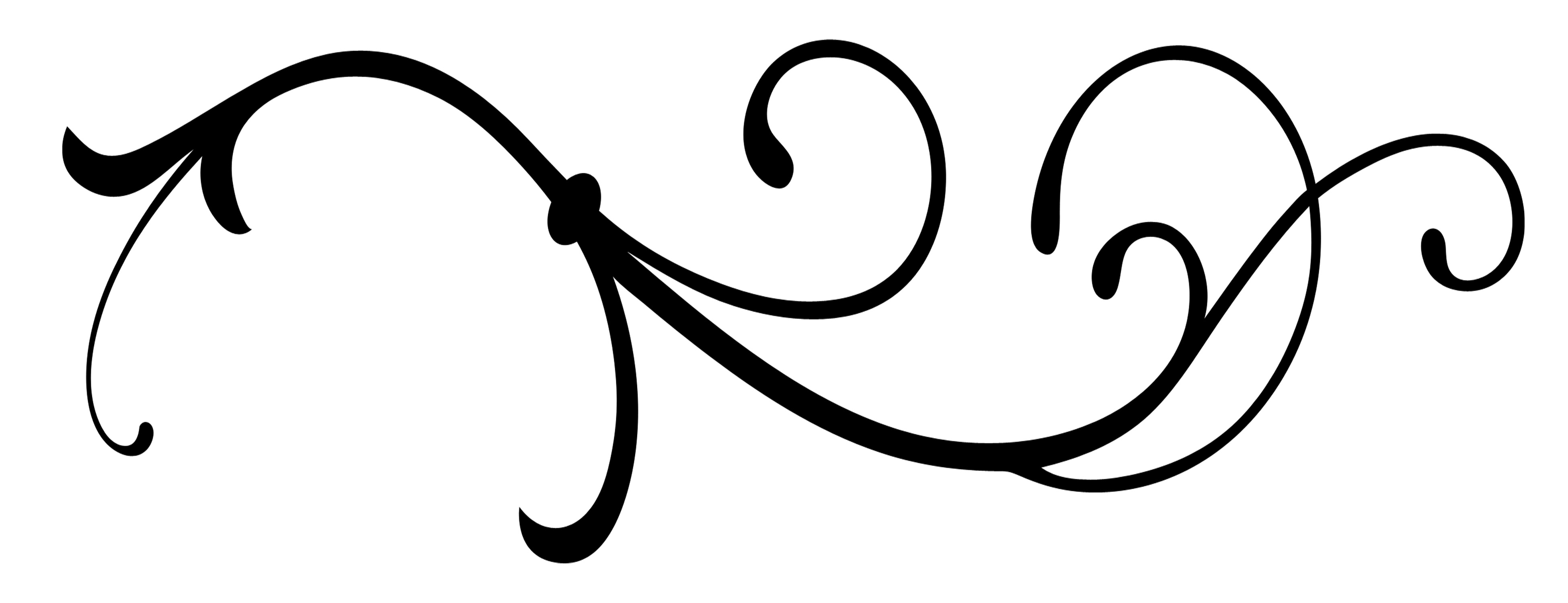 3900x1500 Classy Clipart Scroll Line