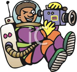 300x279 Art Image An Astronaut Filming With A Video Camera