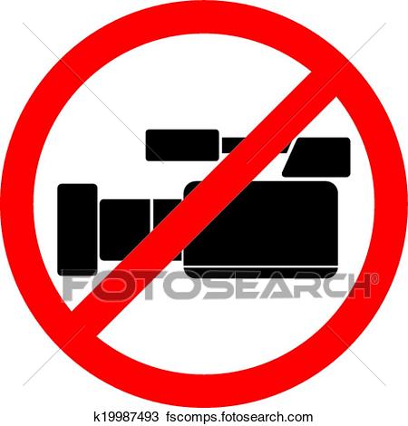 450x470 Clipart Of Do Not Record Video Sign K19987493