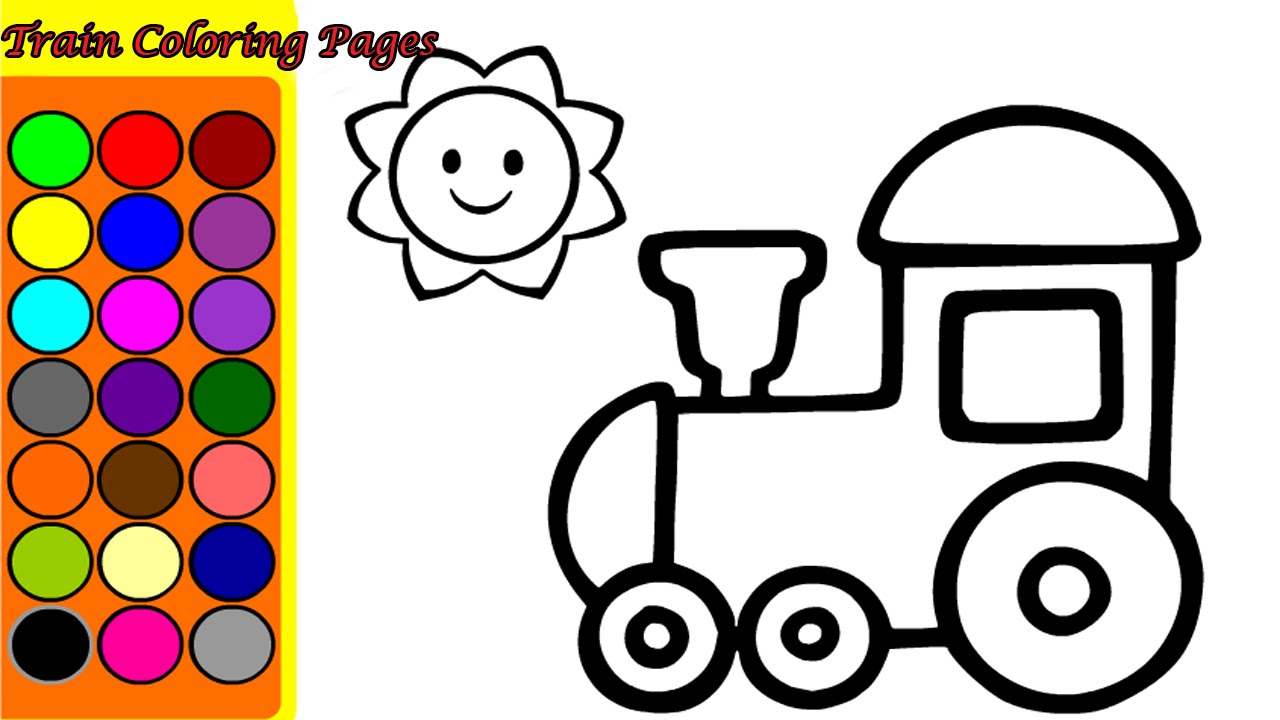 1280x720 Train Coloring Pages Game