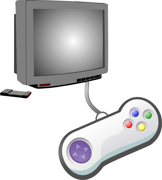 540x600 Play Videogames Clip Art