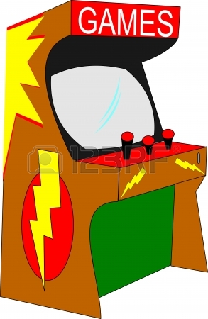 293x450 Retro Arcade Video Game Illustration Royalty Free Cliparts