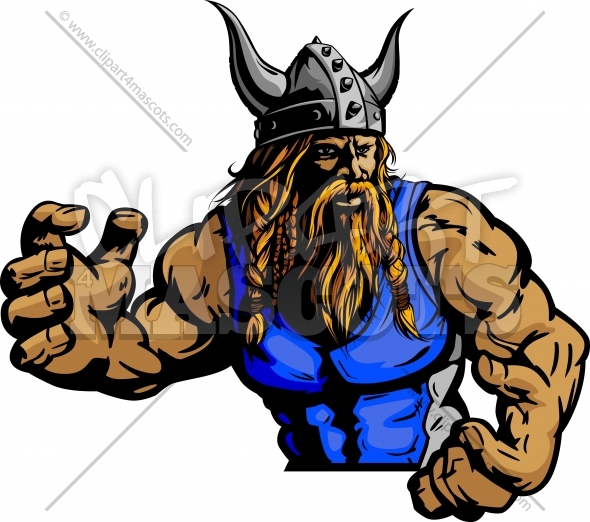 590x522 Wrestling Viking Mascot Graphic Vector Image