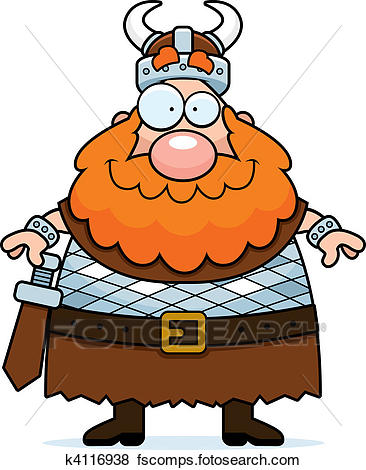 366x470 Clip Art Of Viking Smiling K4116938