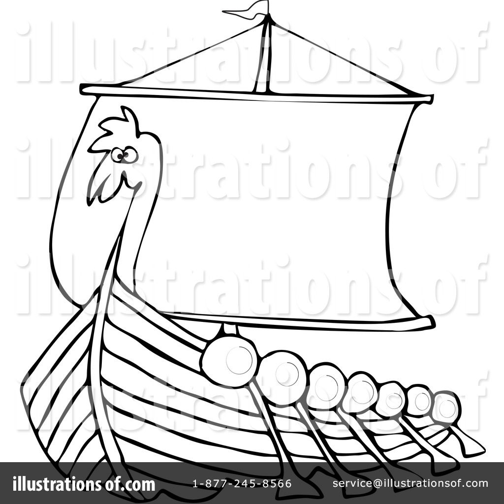 1024x1024 Viking Ship Clipart