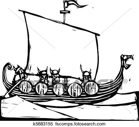 450x411 Clipart Of Viking Ship K5683155