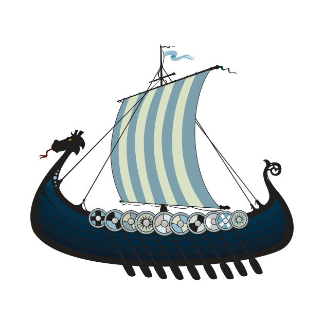 630x630 Blue Viking Ship