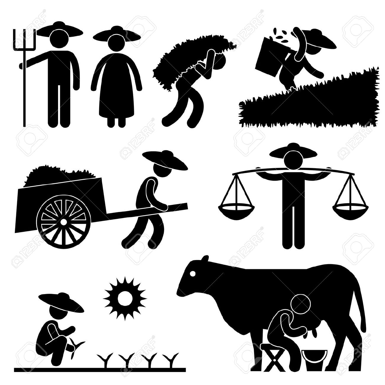 1300x1300 Village Clipart Agriculture Farming