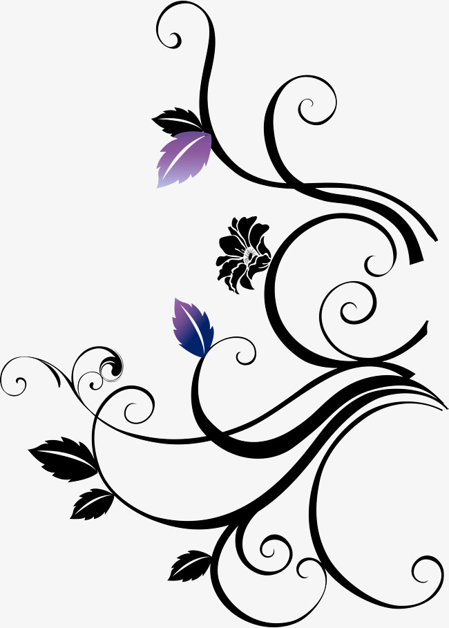 650x909 Little Fresh Black Vines, Little Fresh Vine, Black Flowers, Purple